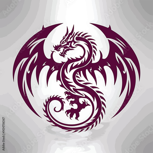 Dragon logo vector illustration