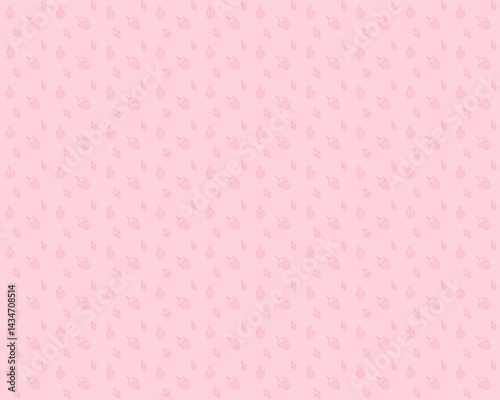 Cute seamless vector pattern. Pink abstract background with strawberry pattern. Repeating design and suitable for wallpaper, decoration, background, paper fabric, etc.