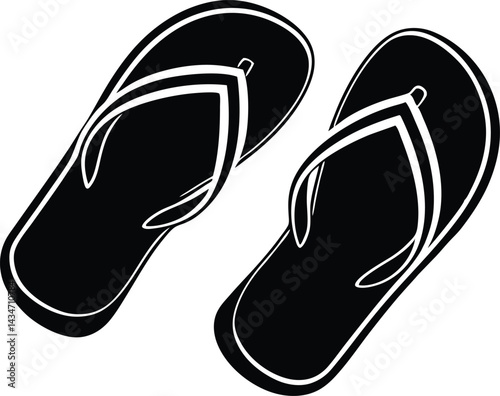 flip flops vector icon.