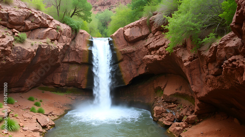 Cusarare waterfall, Creel, Barranca del Cobre (Copper Canyon), Chihuahua state, Mexico