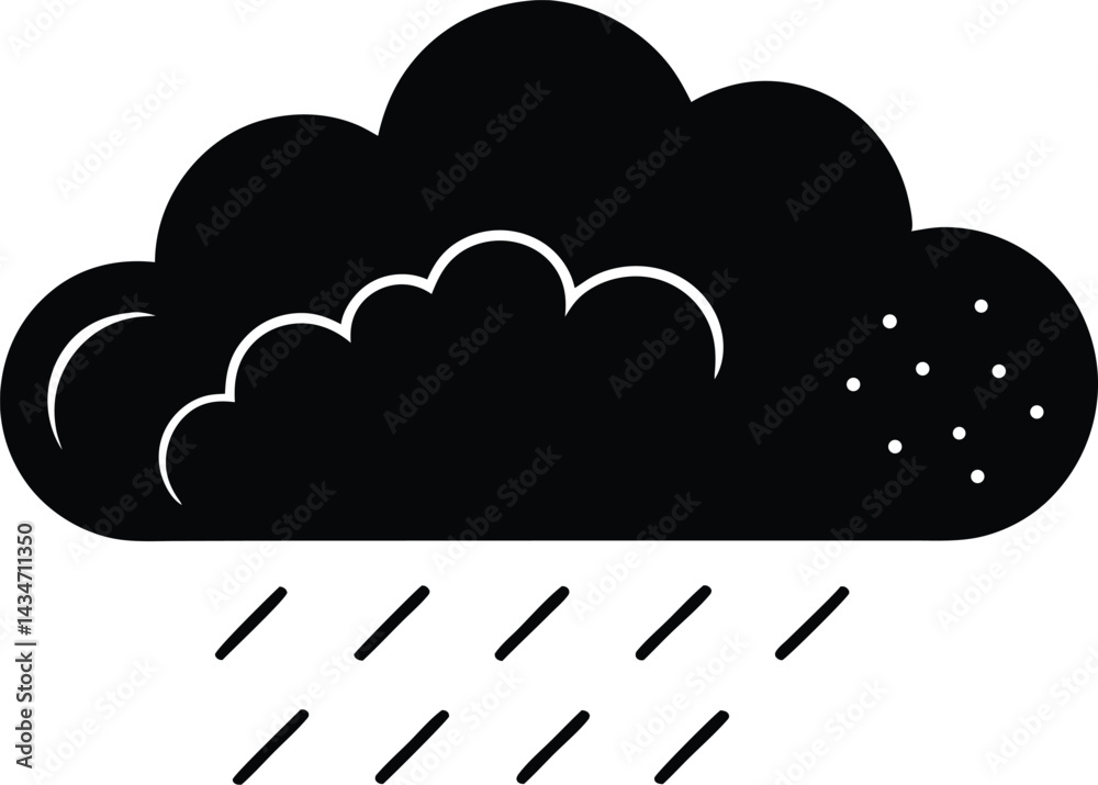 overcast sky vector icon. overcast sky vector icon.