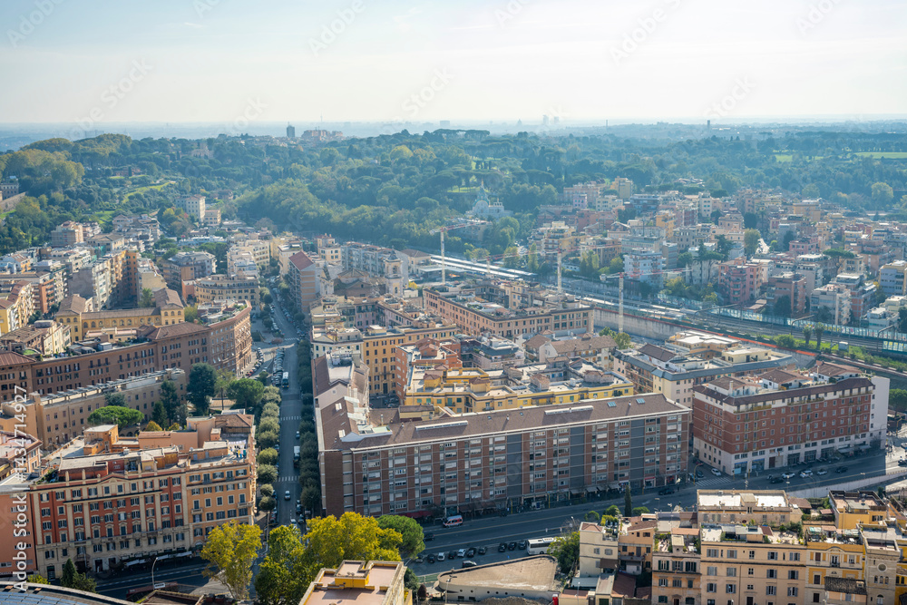 Fototapeta premium The Papal Basilica of Saint Peter in the Vatican, or simply Saint Peter's Basilica, is a church of the Italian High Renaissance located in Vatican City, an independent microstate enclaved within the c