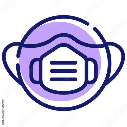 Icon of  Disinfection Face Mask in Minimalist Style  