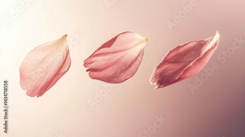 Wallpaper Mural Delicate,  pale pink flower petals, suspended in mid-air. Torontodigital.ca