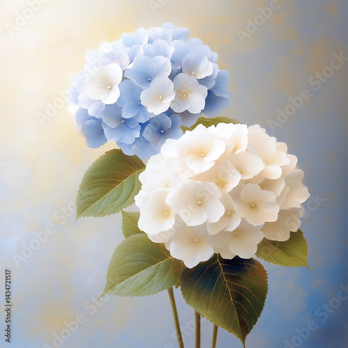 antique hydrangea print,