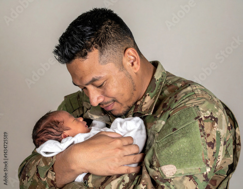 Military Dad Returns from Service to See and Meet and Hold His New Baby for the First Time