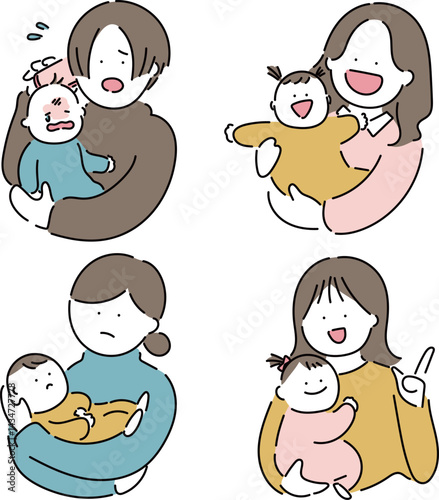 お母さんと赤ちゃんリアクションセット