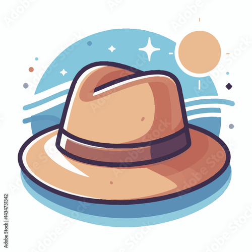 hat, fedora, fashion, design, isolated, object, accessory, retro, vintage, cap, wear, classic, white, head, style, clothing, old, illustration, vector, felt, icon, graphic, brim, element, costume, bla