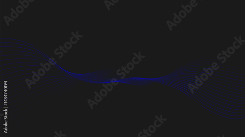 Abstract technology futuristic blue lines elements with glowing light on dark background.