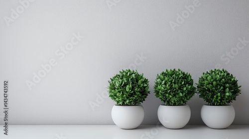 Serene Indoor Space with Lush Greenery and Minimalist Design Elements for Personal Growth and Realistic Photography