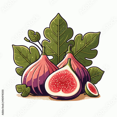 fruit, food, healthy, fresh, fig, background, organic, ripe, juicy, sweet, natural, exotic, isolated, diet, purple, nutrition, dessert, cut, delicious, figs, tropical, green, half, nature, eating, lea