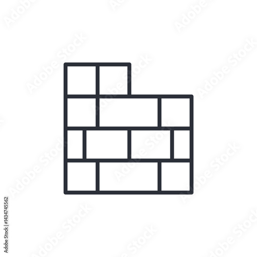 brickwork icon collection .design style with background
