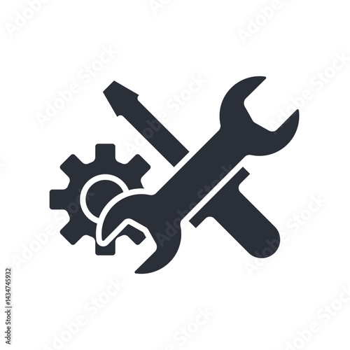 maintenance icon collection .design style with background