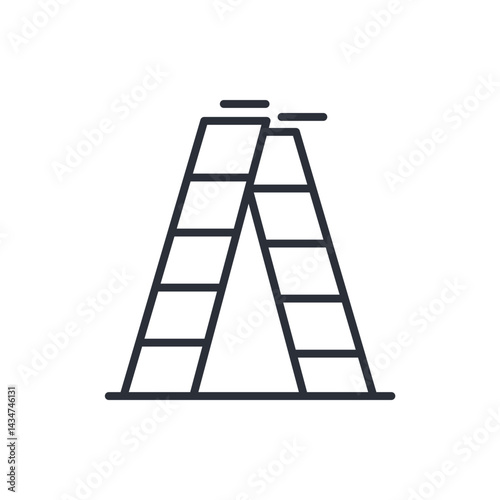 stepladder icon collection .design style with background