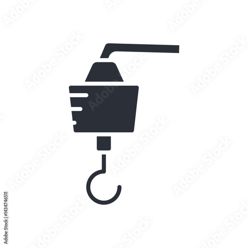 crane hook icon collection .design style with background