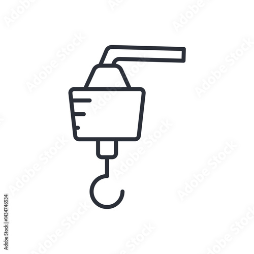 crane hook icon collection .design style with background