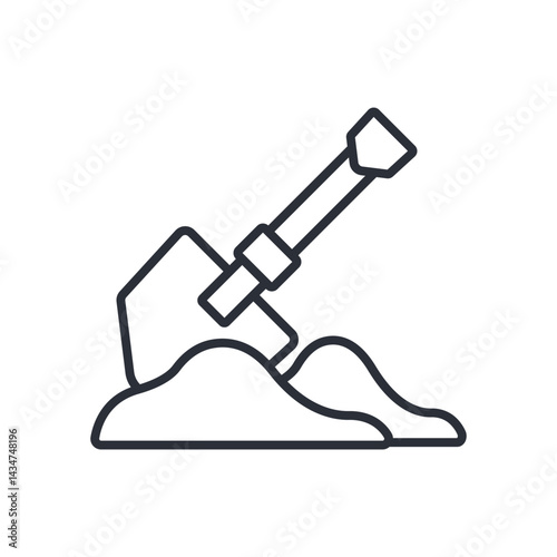 shovel icon collection .design style with background