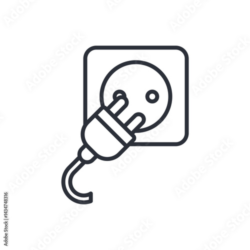 power socket icon collection .design style with background