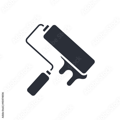 paint roller icon collection .design style with background