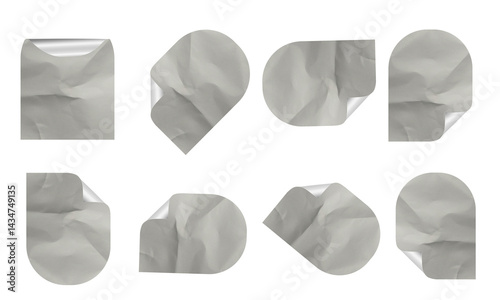 Blank Glued Paper Sticker Tag Label Texture