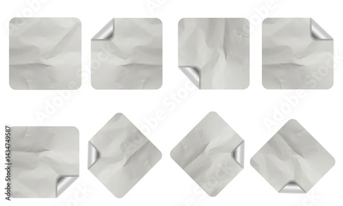 Blank Glued Paper Sticker Tag Label Texture