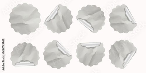 Blank Glued Paper Sticker Tag Label Texture