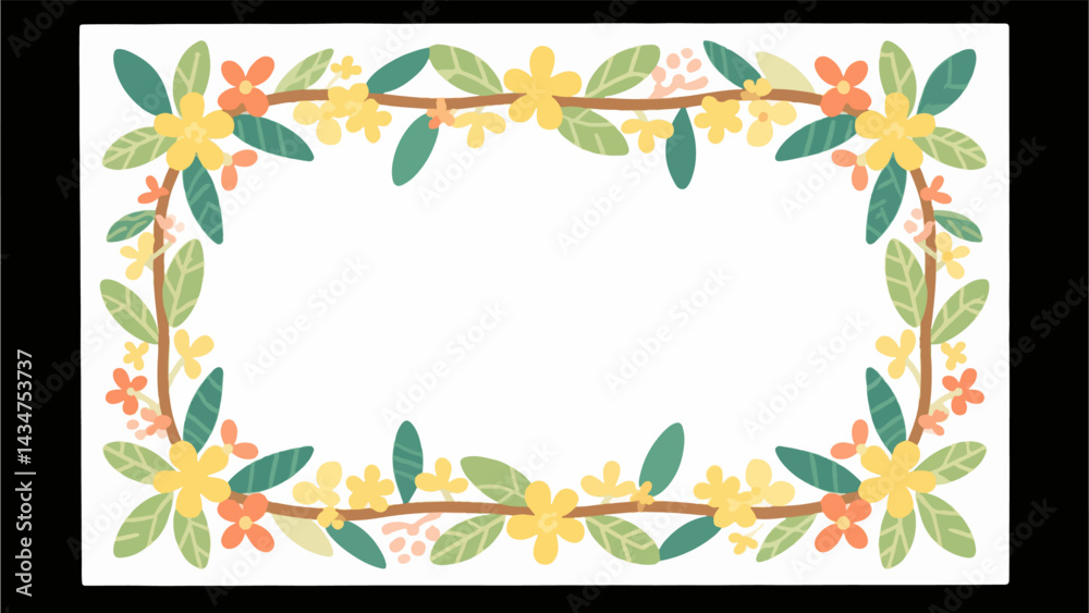 custom made wallpaper toronto digitalosmanthus flower Pattern, flower vector pattern surrounds a border.