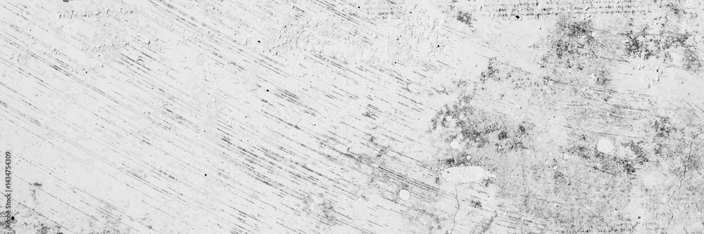 Texture of old concrete wall. Rough, stained concrete surface. Wide panoramic background for design.