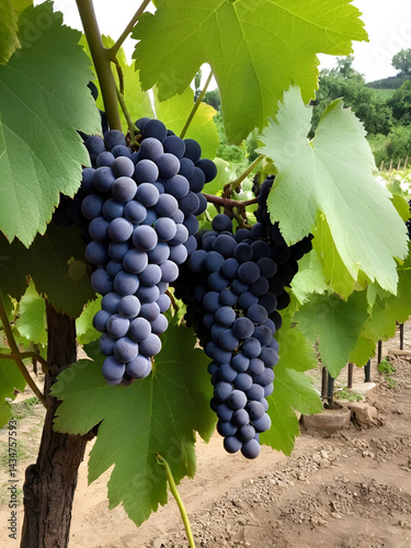 Grapes, raw materials for wine.