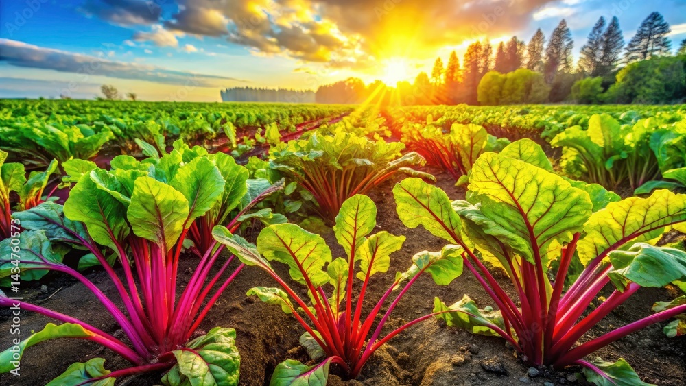 Fototapeta premium Aerial View Colorful Rainbow Beets Organic Farm Produce