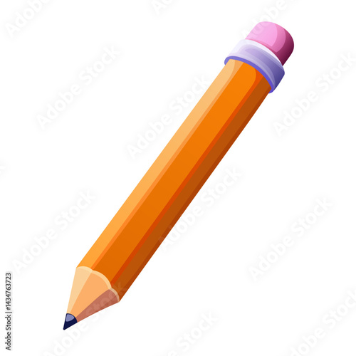 simple pencil vintage yellow with pink eraser