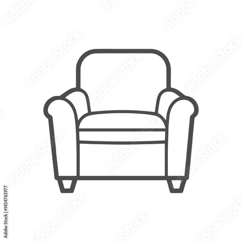 armchair isolated on white background