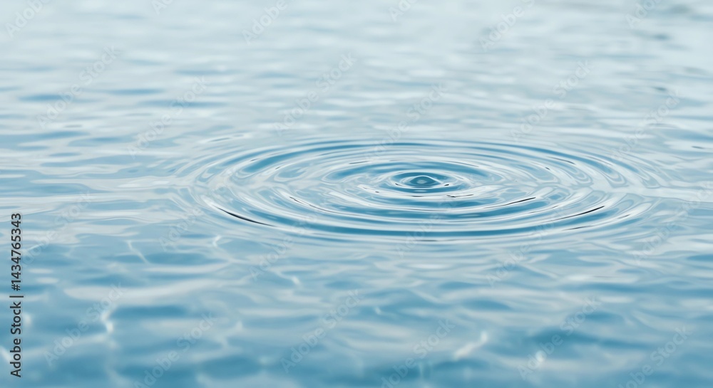 Water Ripple Drop, Circular ripples on the surface of water., Generative AI Water Ripple Drop, Circular ripples on the surface of water., Generative AI