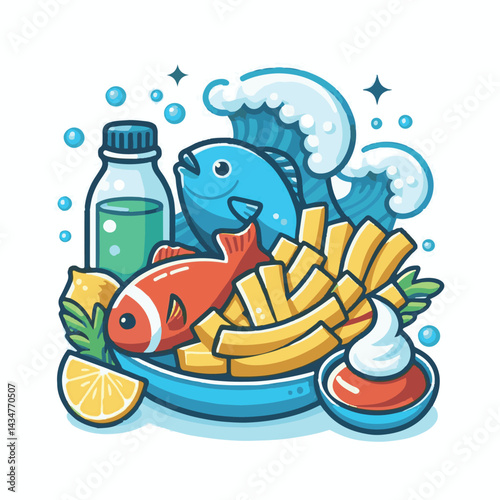 meal, fish, chips, food, lunch, cuisine, fried, dinner, english, crispy, british, fresh, unhealthy, cod, traditional, background, seafood, dish, fillet, lemon, batter, delicious, takeaway, fish and ch