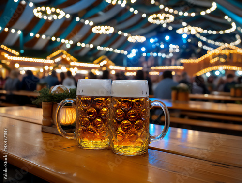 name : traditional beer tent interior, p : inside a bustling oktoberfest beer tent