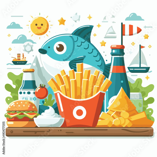 meal, fish, chips, food, lunch, cuisine, fried, dinner, english, crispy, british, fresh, unhealthy, cod, traditional, background, seafood, dish, fillet, lemon, batter, delicious, takeaway, fish and ch