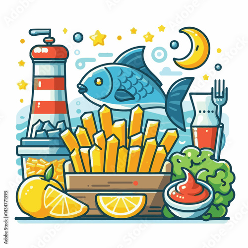 meal, fish, chips, food, lunch, cuisine, fried, dinner, english, crispy, british, fresh, unhealthy, cod, traditional, background, seafood, dish, fillet, lemon, batter, delicious, takeaway, fish and ch
