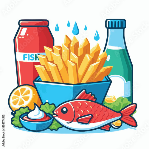 meal, fish, chips, food, lunch, cuisine, fried, dinner, english, crispy, british, fresh, unhealthy, cod, traditional, background, seafood, dish, fillet, lemon, batter, delicious, takeaway, fish and ch