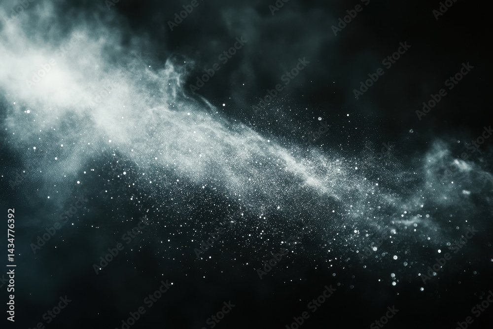 Fototapeta premium Diffused, ethereal nebulae, against a dark backdrop.