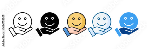 Satisfaction Icon Set Multiple Style Collection