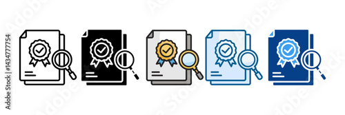 Inspection Icon Set Multiple Style Collection