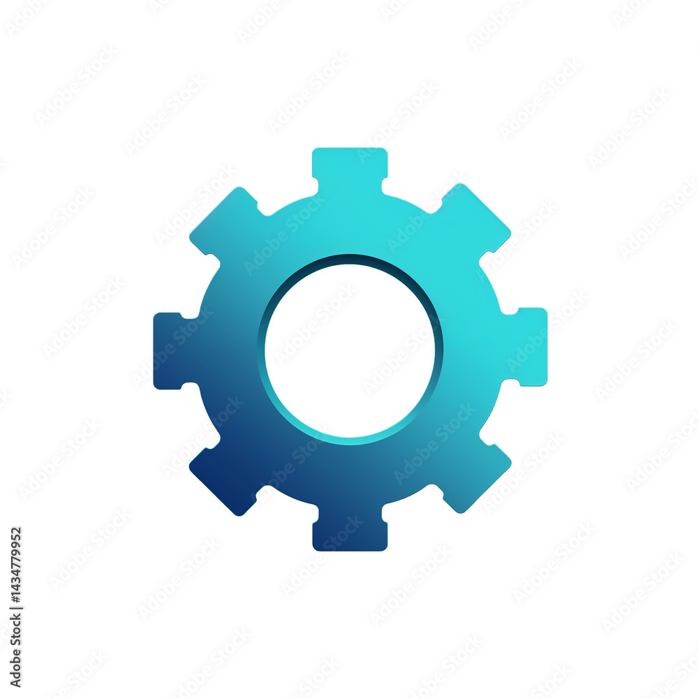 Gear settings icon tech UI style Gear settings icon tech UI style