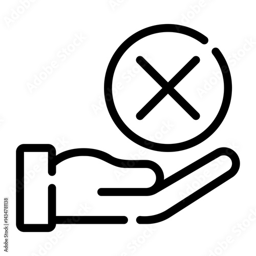 Disagree line icon