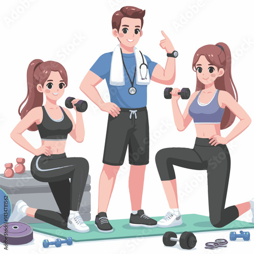 fitness, sport, gym, coach, workout, exercise, fit, training, instructor, healthy, athlete, health, woman, trainer, active, people, man, body, female, lifestyle, wellness, young, girl, person, adult, 
