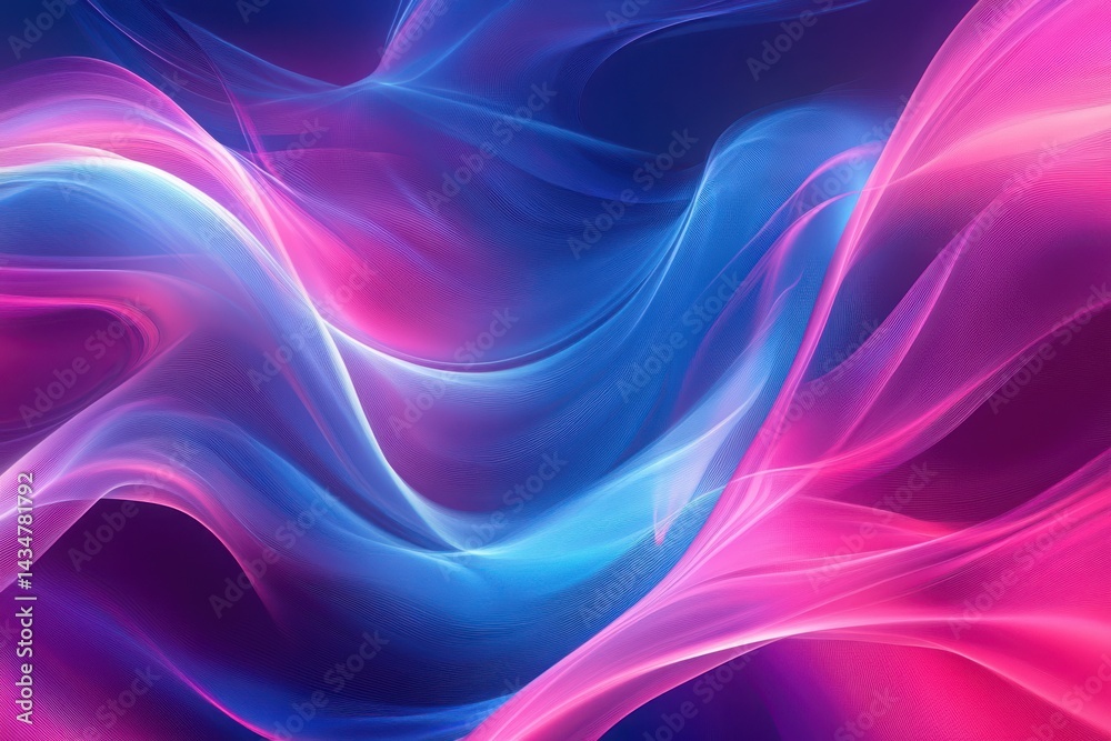 Abstract waves of color blend on a white background Abstract waves of color blend on a white background