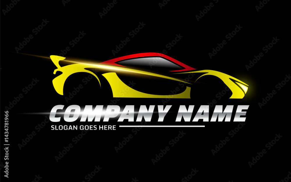 Fototapeta premium Sport car vector logo template