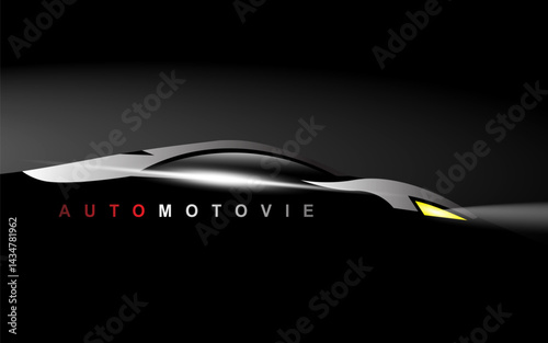 Sport car silhouette vector logo template