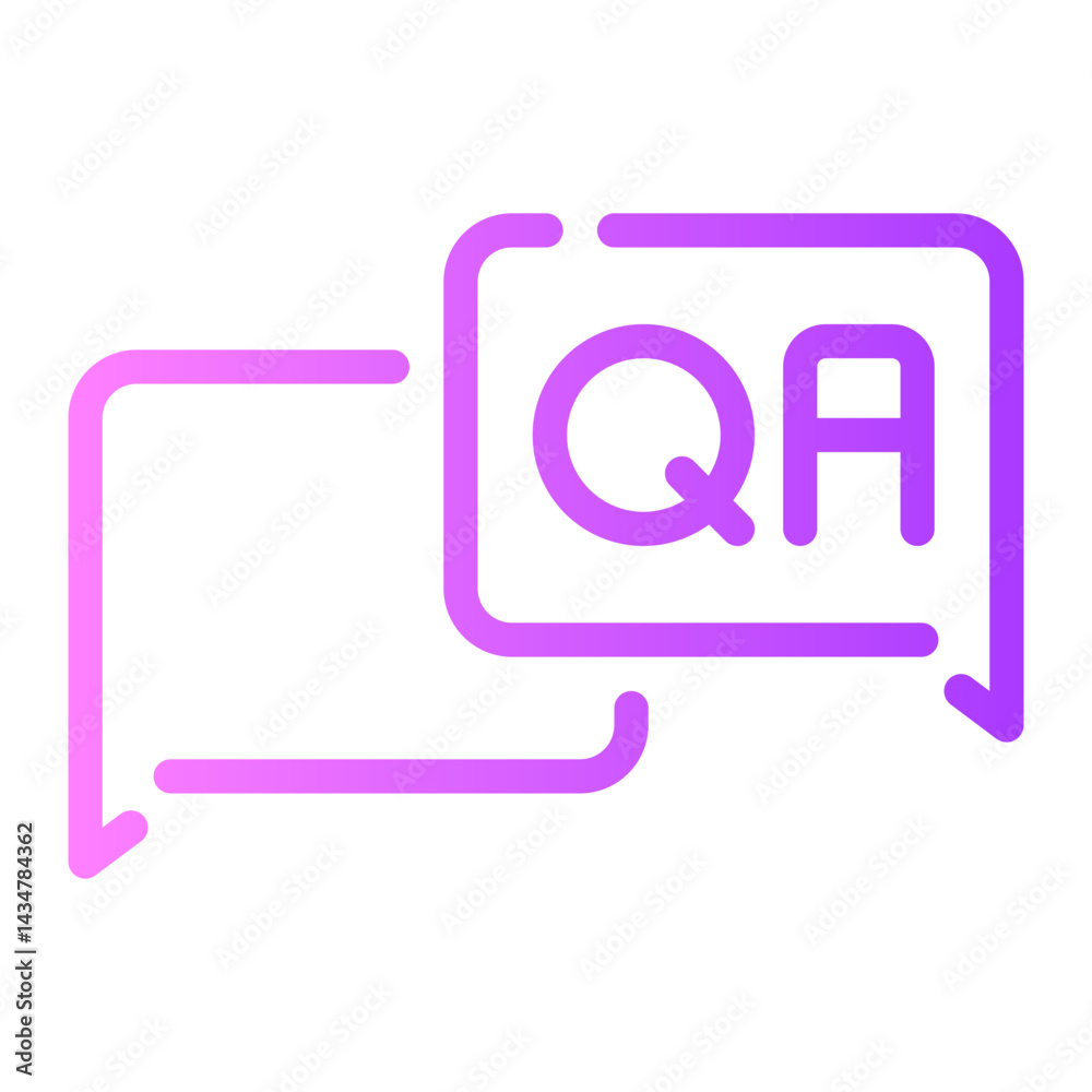 question and answer gradient icon question and answer gradient icon