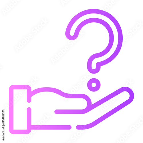 question gradient icon