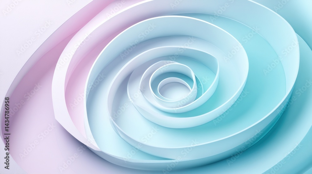 Abstract spiral design with pastel colors Abstract spiral design with pastel colors
